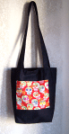 Day of the Dead Sugar Skull Tote Bag in Black & Red